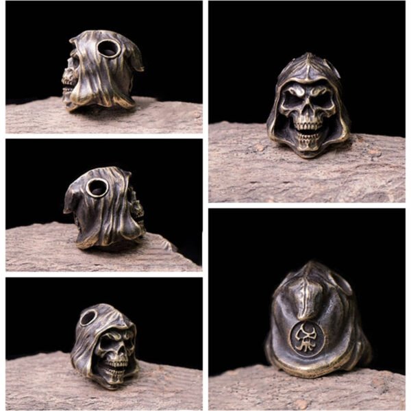 Death Knife Paracord Beads Handmade Key Umbrella Rope Pendant Outdoor EDC Pendant DIY Copper Charm