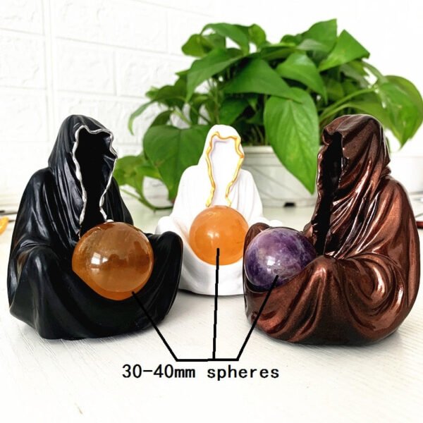 wicca wizard stone crystal sphere base holder home decor