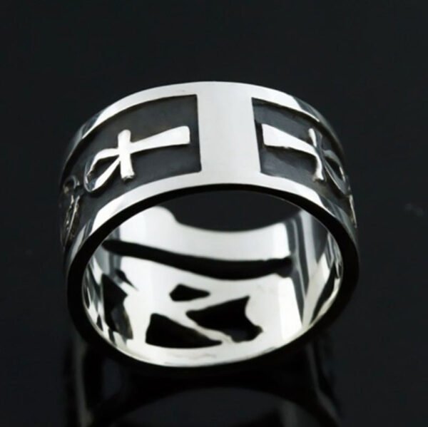 Egyptian Eye of Horus Ankh Cross Symbolic Rings Egypt Amulet Jewelry