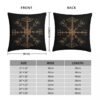 Rune Protection Health Pillowcase Viking Norse Mythology Backpack Cushion For Bedroom Printed Car Throw Pillow Case Decorative