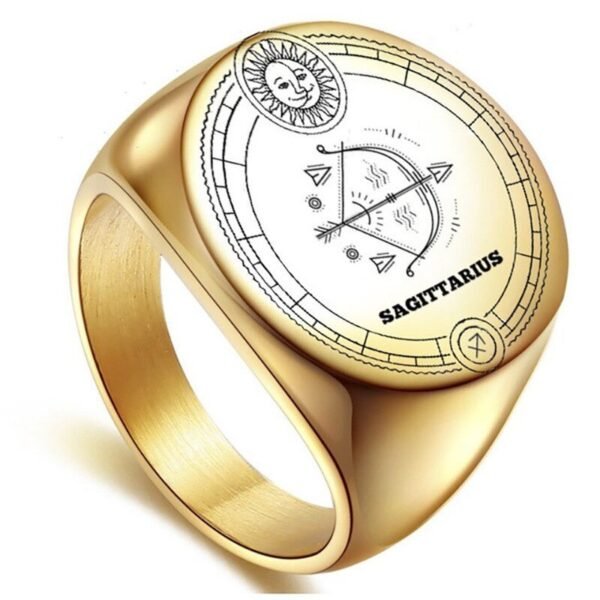 Punk Vintage Twelve Constellations Rings