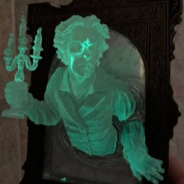 3D Ghost In The Mirror Frame Resin Luminous Wall Stickers Gothic Terror  Wallpaper Decor