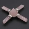 KFT Natural Stone Pyramid 7 Chakra Points Energy Generator Reiki Chakra Healing Crystal Stone Transmitter Jewelry