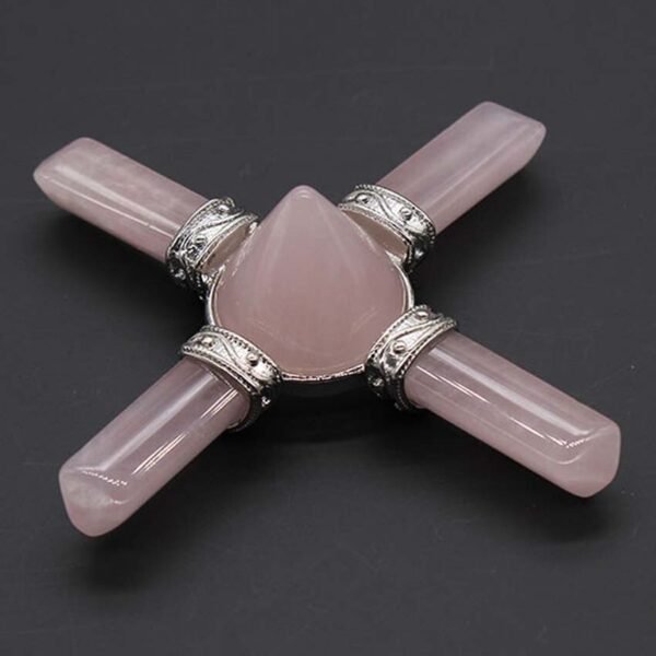 KFT Natural Stone Pyramid 7 Chakra Points Energy Generator Reiki Chakra Healing Crystal Stone Transmitter Jewelry