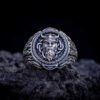 Vintage Spartan Warrior Helmet Stainles  Norse Viking Warrior Celtic Knot Ring