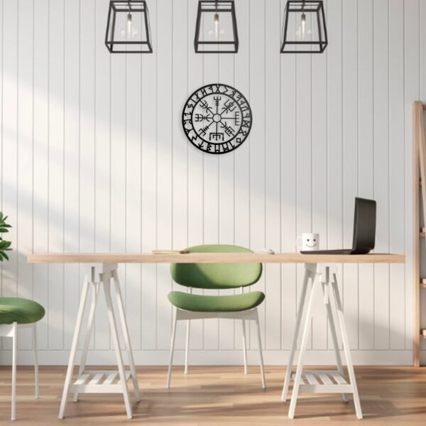 Nordic Style Iron Viking Decor Norse Mythology Symbols Wall Hanging Decoration