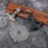 Viking Odin Hammer Anchor Norse Amulet Necklace Gold Genuine Leather Rope Chain Stainless steel Mjolnir Pendant Men Punk Jewelry