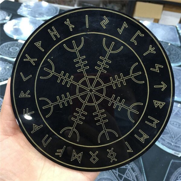 Natural Crystal Reiki Ball Seven Star Matrix Round Plate