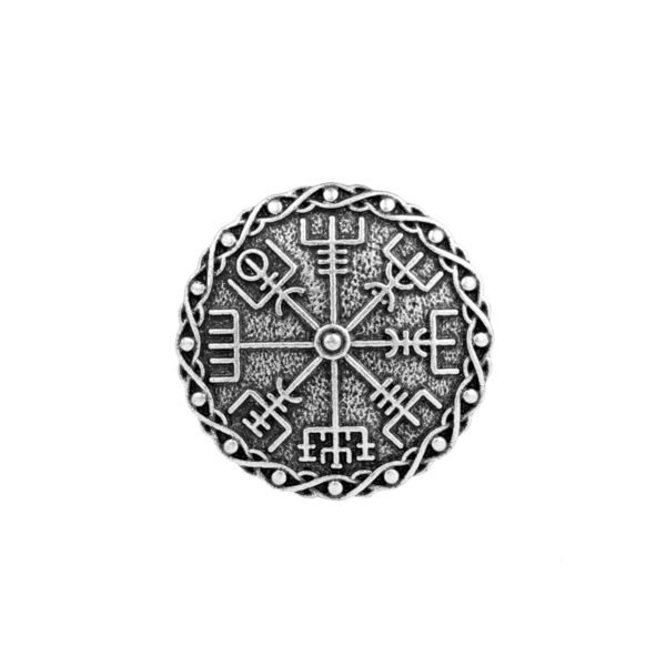 Rune Compass Nordic Viking  Compass Badge Wicca Norse Brooch Ancient Mythology Asatru Jewelry