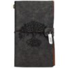 Black magic runes notebook charka blending with natural crystal column