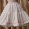 Adult Women Winter Warm Fleece Mini Pleated Pant Skirt Band Waist White Sweet Cute Lolita Skirt Costume For Lady & Preppy Girls