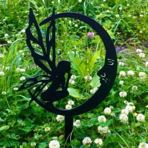 Fairy Garden Metal Iron Crafts Pendant Garden Decoration Miniature Figurine Lawn Decorative