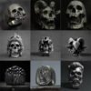 Gothic Punk Satanic Devil Skull Ring Vintage Steampunk