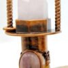 Hexagon prism perfume Bottle pendant Rose Quartzs amethysts Rollerball diffuser
