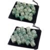 25Pcs Natural Chakra Various Cube Crystals Runes Metal Symbol Fortune-telling Divination Rock Stones