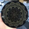 Natural Crystal Reiki Ball Seven Star Matrix Round Plate