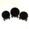 Natural Black Obsidian Circle Disk Round Plate  Mirror Smoking Crystal Stone