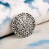 Rune Compass Nordic Viking  Compass Badge Wicca Norse Brooch Ancient Mythology Asatru Jewelry