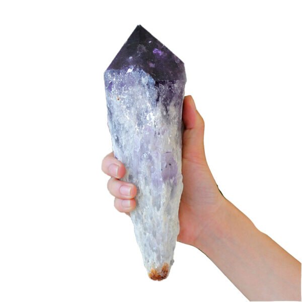 Super size Natural Amethyst Quartz Cluster Crystal Rod Point Specimen Scepter