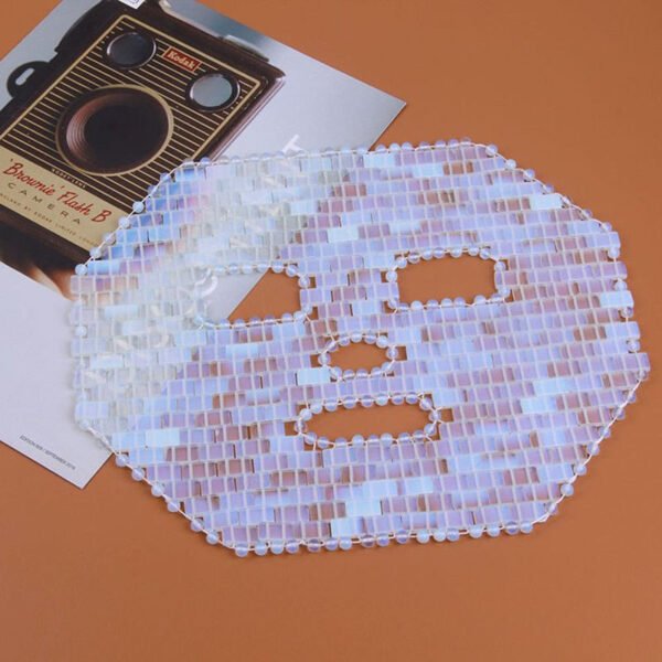 Crystal Eye Mask Curtain Sleeping Mask Rose Quartz Therapy Facial Massager