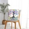 Tree Of Life Polyester Cushion Cover Viking Norse Mythology Decorative