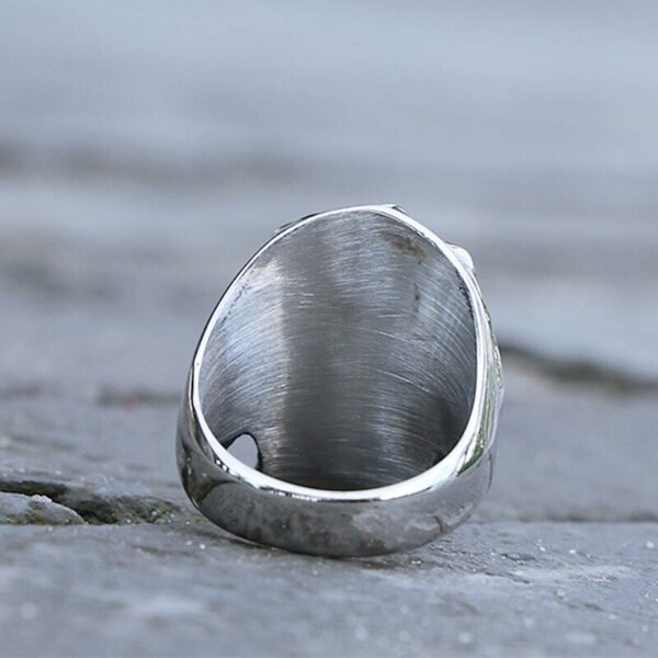 Gothic Men's Stainless Steel Skull Ring Punk Hip Hop Rider Skull Ghost King Ring