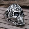 Vintage Freemason Skull Ring Stainless Steel Knight Templar Ring