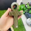 Golden Obsidian anka cross crystal gemstone egyptian key of life ankh