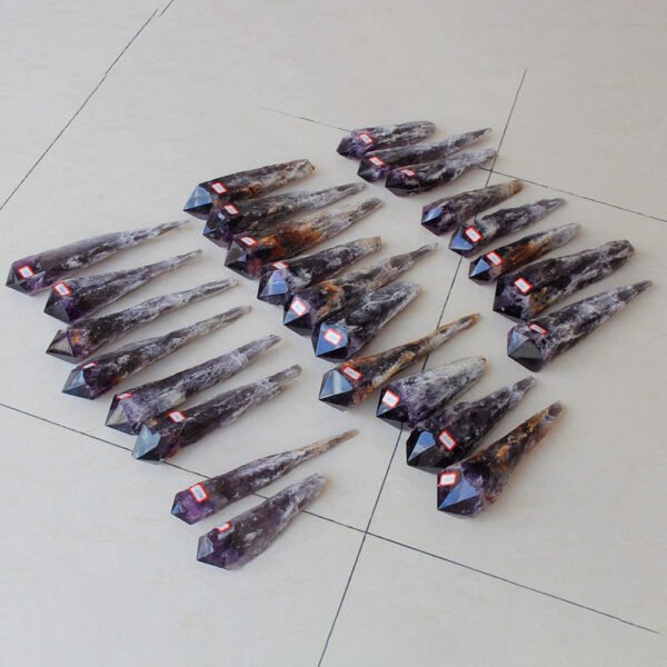 Super size Natural Amethyst Quartz Cluster Crystal Rod Point Specimen Scepter
