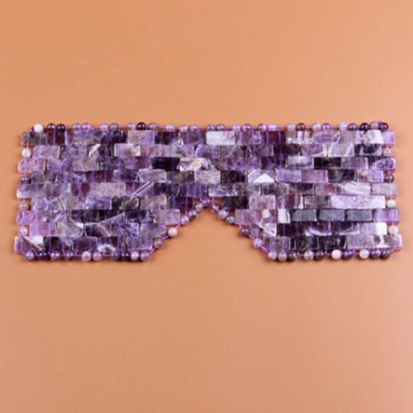 Crystal Eye Mask Curtain Sleeping Mask Rose Quartz Therapy Facial Massager