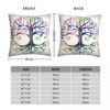 Tree Of Life Polyester Cushion Cover Viking Norse Mythology Decorative