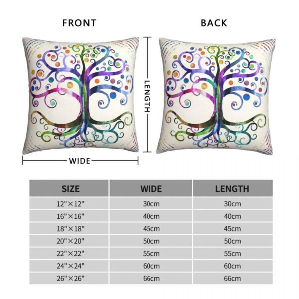 Tree Of Life Polyester Cushion Cover Viking Norse Mythology Decorative
