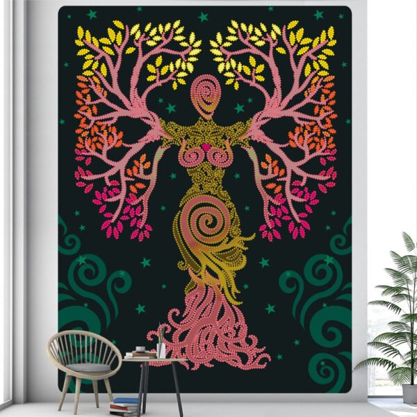 Mysterious  Tree of Life decoration tapestry Mandala psychedelic scene wall tapestry