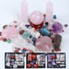 Magic wand Chakra Stone Collection  Reiki Crystal Crafts with gifts box crystal chakra wand