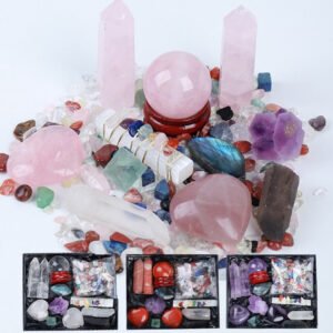 Magic wand Chakra Stone Collection  Reiki Crystal Crafts with gifts box crystal chakra wand