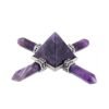 KFT Natural Stone Pyramid 7 Chakra Points Energy Generator Reiki Chakra Healing Crystal Stone Transmitter Jewelry