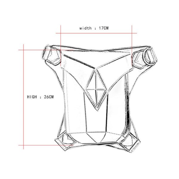 Steampunk Moto Hot Sale Halloween Black Retro Pu Female Bag