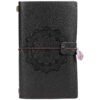 Black magic runes notebook charka blending with natural crystal column