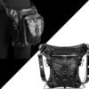 Women Waist Bag Gothic Fanny Packs Motorcycle Hip Drop Leg Bags