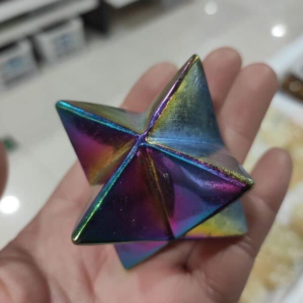 Natural electroplate crystal Merkabah Pendulum Crystal Stones Merkaba Stars