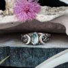 Moonstone Ring Bohemian Retro Crescent Ring
