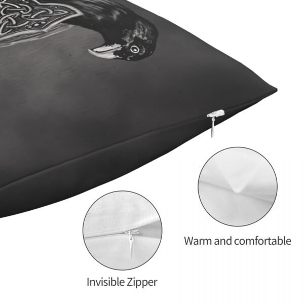 Mjolnir The Hammer Of Thor And Raven Pillowcase Viking Norse Mythology Backpack Cushion For Sofa Throw Pillow Case Decorative