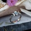 Moonstone Ring Bohemian Retro Crescent Ring