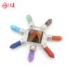 KFT Natural Stone Pyramid 7 Chakra Points Energy Generator Reiki Chakra Healing Crystal Stone Transmitter Jewelry