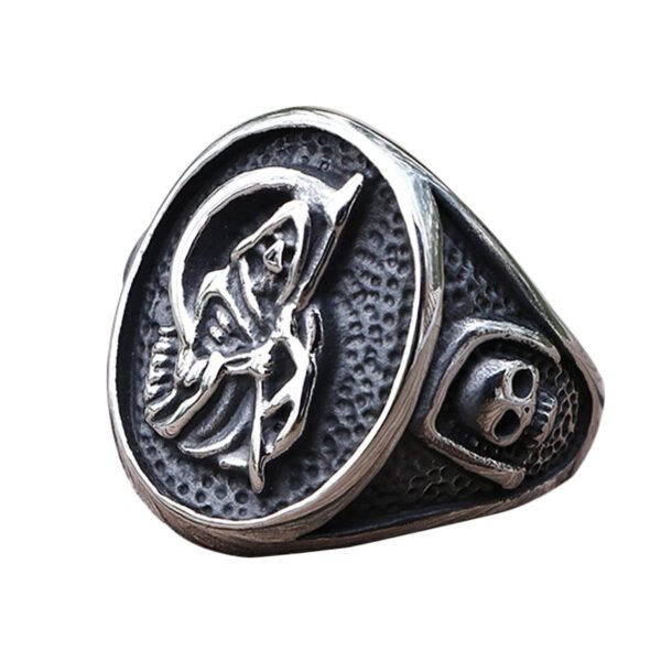 Vintage Punk Gothic Sickle Skull Ring