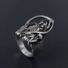 Vintage Punk Gothic Sickle Skull Ring