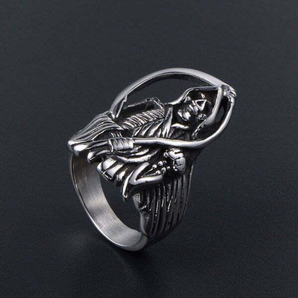 Vintage Punk Gothic Sickle Skull Ring