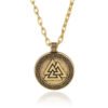 Vintage Men Ethnic Viking Necklace Warrior Scandinavian Amulet  Norse Runes Pendant