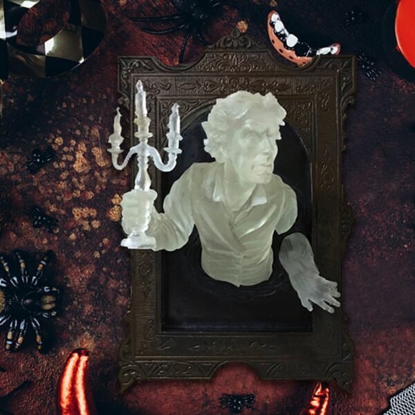3D Ghost In The Mirror Frame Resin Luminous Wall Stickers Gothic Terror  Wallpaper Decor