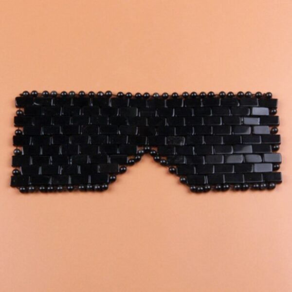 Crystal Eye Mask Curtain Sleeping Mask Rose Quartz Therapy Facial Massager